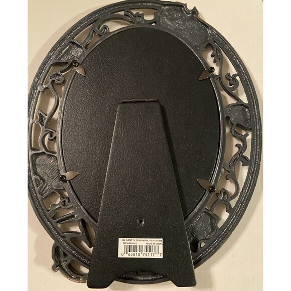 Decorative Oval Silver Tone Vtg 5x7 Picture Frame 25th Anniversary Raised NIB - Picture 2 of 13